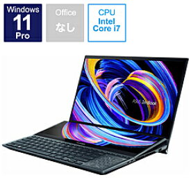 ASUS(エイスース) ノートパソコン ZenBook Pro Duo 15 OLED セレスティアルブルー UX582ZM-H2049X ［15.6型 /Windows11 Pro /intel Core i7 /メモリ：16GB /SSD：512GB /日本語版キーボード /2022年7月モデル］ UX582ZMH2049X