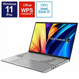 ASUS(エイスース) ノートパソコン Vivobook Pro 16X OLED クールシルバー N7601ZM-MQ148X ［16.0型 /Windows11 Pro /intel Core i7 /メモリ：32GB /SSD：1TB /WPS Office /日本語版キーボード /2022年9月モデル］ N7601ZMMQ148X