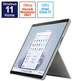 Microsoft(マイクロソフト) Surface Pro 9 プラチナ [Windows 11 Home/Core i7/メモリ:16GB/SSD:256GB] QIL-00011 QIL00011