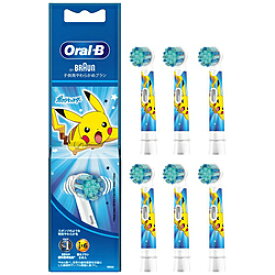 ブラウン 子供用やわらかめ 替えブラシ Oral-B（オーラルビー） ブルー EB10S-6 PKMBL ［6本入］ EB10S6PKMBL