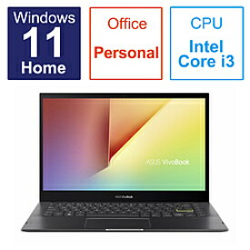 ASUS(エイスース) ノートパソコン Vivobook Flip 14 インディーブラック TP470EA-EC515WS ［14.0型 /Windows11 S /intel Core i3 /メモリ：8GB /SSD：128GB /Office Personal /日本語版キーボード /2023年01月モデル］ TP470EAEC515WS