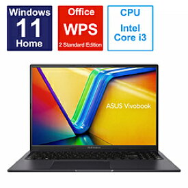 ASUS(エイスース) ノートパソコン Vivobook 16X (K3604) インディーブラック K3604ZA-MB035W ［16.0型 /Windows11 Home /intel Core i3 /メモリ：8GB /SSD：256GB /WPS Office /日本語版キーボード /2023年4月モデル］ K3604ZAMB035W