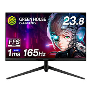 GREEN HOUSE(�O���[���n�E�X) GH-GLCC238B-BK �Q�[�~���O���j�^�[ �u���b�N �m23.8�^ /�t��HD(1920×1080) /���C�h /165Hz�n GHGLCC238BBK