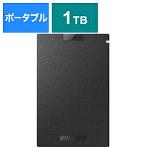 BUFFALO(obt@[j SSD-PGVB1.0U3-B OtSSD USB-Aڑ SIAAR(Chrome/Mac/Windows11Ή) ubN m1TB /|[^u^n SSDPGVB1.0U3B y864z