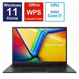 ASUS(エイスース) ノートパソコン Vivobook 16X (K3604) インディーブラック K3604ZA-MB032W ［16.0型 /Windows11 Home /intel Core i7 /メモリ：16GB /SSD：512GB /WPS Office /日本語版キーボード /2023年5月モデル］ K3604ZAMB032W
