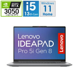 Lenovo(レノボジャパン) 83AQ003YJP ゲーミングノートパソコン IdeaPad Pro 5i Gen 8 アークティックグレー ［16.0型 /Windows11 Home /intel Core i5 /メモリ：16GB /SSD：512GB /無し /日本語版キーボード /2023年5月モデル］ 83AQ003YJP