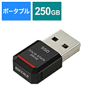 BUFFALO(obt@[j SSD-PST250U3-BA OtSSD USB-Aڑ PCETVΉAPS5Ή(Chrome/Mac/Windows11Ή) ubN m250GB /|[^u^n SSDPST250U3BA