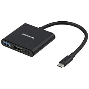GREEN HOUSE(O[nEX) fϊA_v^ [USB-C IXX HDMI /USB-A{USB-CXd /USB Power DeliveryΉ /65W] 4KΉ(Chrome/iPadOS/Mac/Windows11Ή) ubN GH-MHC3A-BK GHMHC3ABK