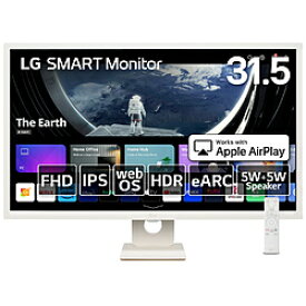 LG(エルジー) PCモニター SMART Monitor ホワイト 32SR50F-W ［31.5型 /フルHD(1920×1080) /ワイド］ 32SR50F-W