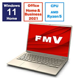 FUJITSU(富士通） ノートパソコン FMV LIFEBOOK MH55/J1 ベージュゴールド FMVM55J1G ［14.0型 /Windows11 Home /AMD Ryzen 5 /メモリ：16GB /SSD：256GB /Office HomeandBusiness /日本語版キーボード /2024年1月モデル］ FMVM55J1G