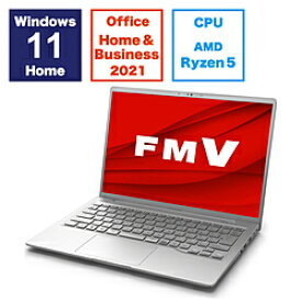 FUJITSU(富士通） ノートパソコン FMV LIFEBOOK MH55/J1 ファインシルバー FMVM55J1S ［14.0型 /Windows11 Home /AMD Ryzen 5 /メモリ：16GB /SSD：256GB /Office HomeandBusiness /日本語版キーボード /2024年1月モデル］ FMVM55J1S