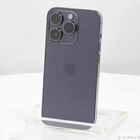 【中古】Apple(アップル) iPhone14 Pro 256GB ディープパープル MQ1E3J／A SIMフリー【291-ud】