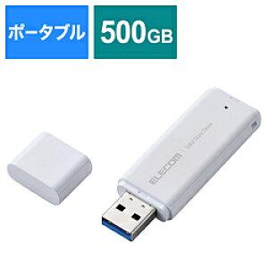 ELECOM(�G���R��) ESD-EMC0500GWH �O�t��SSD USB-A�ڑ� PS5/PS4�A�^��Ή�(Mac/Windows11�Ή�) �z���C�g �m500GB /�|�[�^�u���^�n ESDEMC0500GWH [�U���s��]