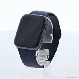 【中古】Apple(アップル) Apple Watch SE 第1世代 GPS 44mm スペースグレイアルミニウムケース ディープネイビースポーツバンド【291-ud】