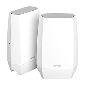BUFFALO(バッファロー） Wi-Fiルーター 2401+2401+573Mbps AirStation(2台セット・ネット脅威ブロッカー2対応) ホワイト WNR-5400XE6P/2S ［Wi-Fi 6E(ax) /IPv6対応］ WNR5400XE6P2S