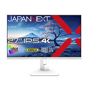 JAPANNEXT USB-Cڑ PCj^[ zCg JN-IPS27UHDR-C65W-HSP-W m27^ /4K(3840×2160j /Chn JN-IPS27UHDR-C65W-HS