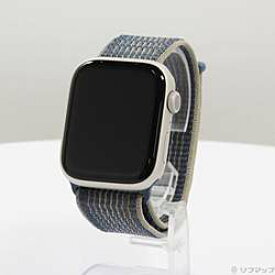 【中古】Apple(アップル) Apple Watch Series 8 GPS 45mm スターライトアルミニウムケース ミッドナイトスポーツループ【291-ud】