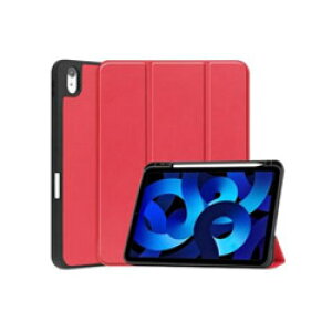 アイキューラボ 10.9インチ iPad(第10世代)用 Apple Pencil収納付きケース レッド IQ-IP10922AP-RD IQIP10922APRD