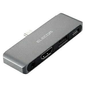 ELECOM(GR) mUSB-C IXX HDMI /3.5mm / USB-A / USB-CnUSB PDΉ 60W hbLOXe[V Vo[ DST-C25SV mUSB Power DeliveryΉn DSTC25SV y864z