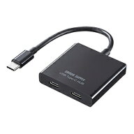 SANWA SUPPLY(サンワサプライ) USB-3TCP12BK USB-Cハブ (Chrome/Android/iPadOS/Mac/Windows11対応) ［バ…