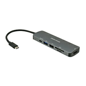 GREEN HOUSE(O[nEX) mUSB-C IXX J[hXbgx2 / HDMI / USB-Ax2 / USB-CnUSB PDΉ 60W hbLOXe[V GH-MHC6A-SV mUSB Power DeliveryΉn GHMHC6ASV