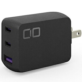 CIO NovaPort TRIO 65W GaN急速充電器 USB-C×2、USB-A×1ポート ブラック CIO-G65W2C1A-N-BK ［3ポート /Quick Charge対応 /GaN(窒化ガリウム) 採用］ CIOG65W2C1ANBK