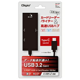 Nakabayashi ［USB-C オス→メス カードスロットx2 / USB-Ax2 / USB-C］変換アダプタ ブラック COM-C3SD073BK COMC3SD073BK