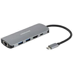 GREEN HOUSE(O[nEX) mUSB-C IXX HDMI / LAN / USB-Ax2 / USB-CnUSB PDΉ 65W hbLOXe[V GH-MHC5A-SV mUSB Power DeliveryΉn GHMHC5ASV