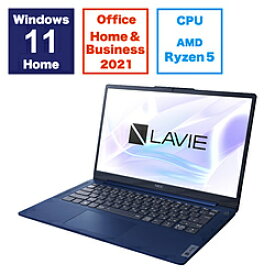 NEC(エヌイーシー) ノートパソコン LAVIE N14 Slim(N1455/HAL) ネイビーブルー PC-N1455HAL ［14.0型 /Windows11 Home /AMD Ryzen 5 /メモリ：16GB /SSD：256GB /Office HomeandBusiness /日本語版キーボード /2023年秋冬モデル］ PCN1455HAL