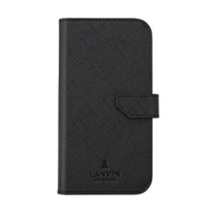 o Folio Case Double Lined MagSafe iPhone 15 LANVIN COLLECTION Black LCDLBLKFLIP2361 LCDLBLKFLIP2361