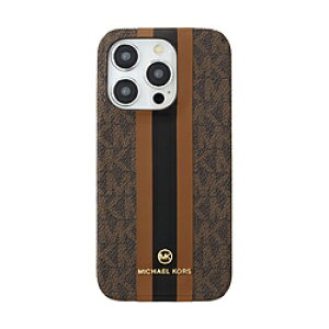 �}�C�P���R�[�X Slim Wrap Case Stripe MagSafe iPhone 15 Pro MICHAEL KORS Brown MKSTBRWWPIP2361P MKSTBRWWPIP2361P �y864�z