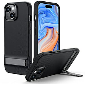 ESR iPhone 15�i6.1�C���`�j �X�^���h���\�t�g�P�[�X ESR Black ESRBoostKickstandCaseCompatiblewithiPhone15 BoostKickstandCase