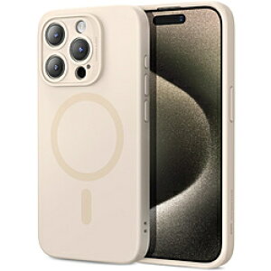 ESR iPhone 15 Pro Maxi6.7C`j VRP[X ESR Light Tan CloudSoftCaseHaloLockCompatiblewithiPhone15ProMax CloudSoftCase