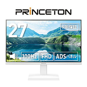 PRINCETON(�v�����X�g��) PC���j�^�[ �z���C�g PTF-B271W-WH �m27�^ /�t��HD(1920×1080) /���C�h /100Hz�n PTF-B271W-WH