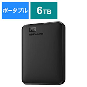 Western Digital WDBHJS0060BBK-JESN OtHDD USB-Aڑ WD Elements Portable(Windows11Ή) m6TB /|[^u^n WDBHJS0060BBKJESN