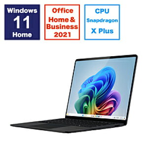 Microsoft(�}�C�N���\�t�g) Surface Laptop(��7����) �u���b�N �mCopilot+ PC /13.8�^ /Windows11 Home /Snapdragon X Plus /�������F16GB /SSD�F512GB /Office HomeandBusiness /2024�N6�����f���n ZGM00056 [�U���s��]