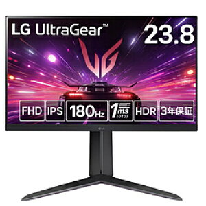 LG(GW[) 24GS65F-B Q[~Oj^[ UltraGear ubN m23.8^ /tHD(1920×1080) /Ch /180Hzn 24GS65F-B