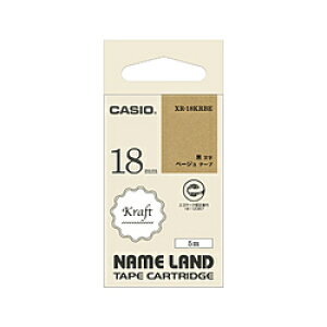 CASIO(�J�V�I) �N���t�g�e�[�v NAME LAND�i�l�[�������h�j �x�[�W�� XR-18KRBE �m������ /18mm���n XR18KRBE �y864�z