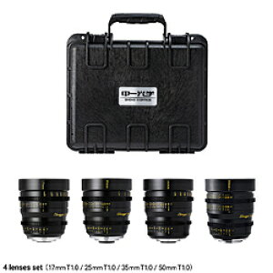 中一光学 中一光学(ZHONG YI OPTICS) 単焦点レンズ SPEEDMASTER CINEMA 4本セット 17mm T1.0 + 25mm T1.0 + 35mm T1.0 + 50mm T1.0 (マイクロフォーサーズマウント) (ブラック) SPEEDMASTERT1.0/MFT4 SPEEDMASTERT1.0MFT4