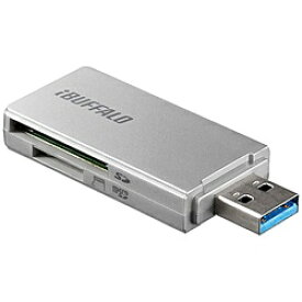 BUFFALO(バッファロー） USB3.0 microSD/SDカード専用カードリーダー（シルバー）BSCR27U3SV BSCR27U3SV
