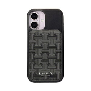 �����o�� LANVIN COLLECTION - Wrap Case with MagSafe Card Wallet for iPhone2024 6.1inch �m Black �n Black LCBLKWPCWIP2461 LCBLKWPCWIP2461 �y864�z