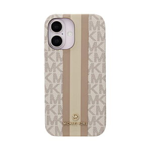 �}�C�P���R�[�X MICHAEL KORS - �X���� ���b�v �P�[�X �X�g���C�v MagSafe�Ή� iPhone 16 �i6.1�C���`�j �P�[�X Vanilla MKSTVNLWPIP2461 MKSTVNLWPIP2461