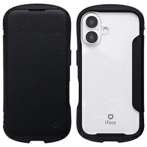 HAMEE iPhone 16(6.1インチ)iFace Reflection ダイアリー ポリカーボネート クリアケース iFace ブラック 41-980293 IP16IFACERFTDBK