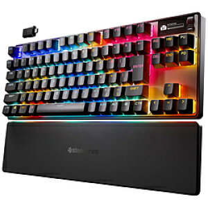 SteelSeries �Q�[�~���O�L�[�{�[�h�{���X�g���X�g(���s�b�h�g���K�[�Ή�) Apex Pro TKL Wireless Gen 3 64876J �m�L���E���C�����X /Bluetooth�EUSB-A�{USB-C�n 64876J �y864�z