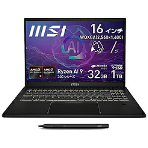 MSI(GGXAC) m[gp\R Summit-A16-AI+A3HMTG-6203JP CNubN m16.0^ /Windows11 Pro /AMD Ryzen AI 9 /F32GB /SSDF1TB /{ŃL[{[h /2024N10fn SUMMIT16A3HMTG6203JP