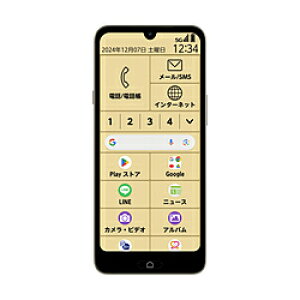 FCNT 【SIMフリー】らくらくスマートフォン Lite MR01 ゴールド PB3S0001JP PB3S0001JP