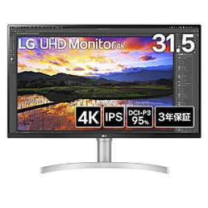 LG(GW[) PCj^[ LG UHD Monitor 4K 32UN650K-W m31.5^ /4K(3840×2160j /Ch /61Hzn 32UN650K-W