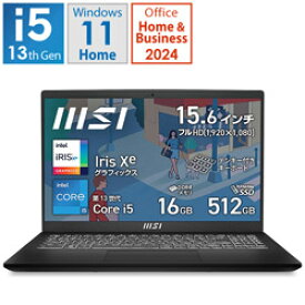 MSI(エムエスアイ) ノートパソコン Modern 15 B13M クラシックブラック Modern-15-B13M-5229JP MODERN15B13M5229J