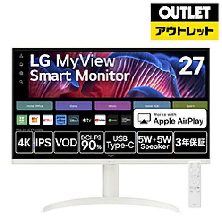 楽天市場】LG(エルジー) USB-C対応 PCモニター MyView Smart Monitor 