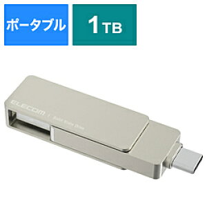 ELECOM(GR) ESD-EPA1000GSV OtSSD USB-C{USB-Aڑ PS5/PS4Ή(iPadOS/iOS/Mac/Windows11Ή) Vo[ m1TB /|[^u^n ESDEPA1000GSV